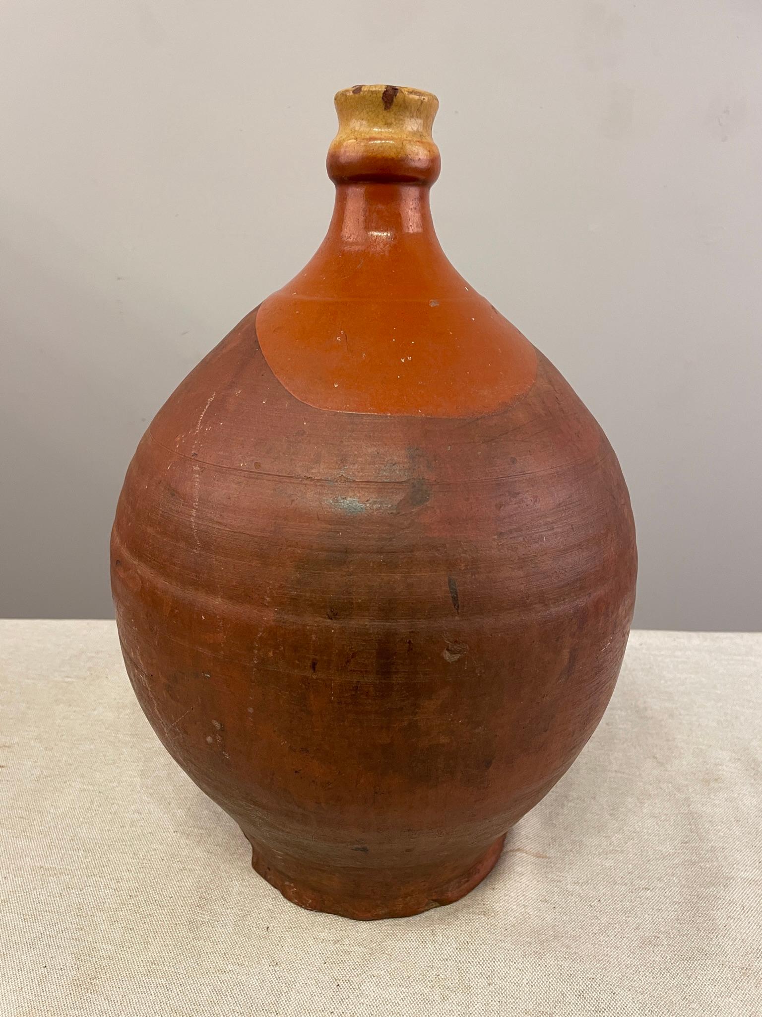 Early 19th Century French Terracotta Water Jug In Good Condition For Sale In Winter Park, FL