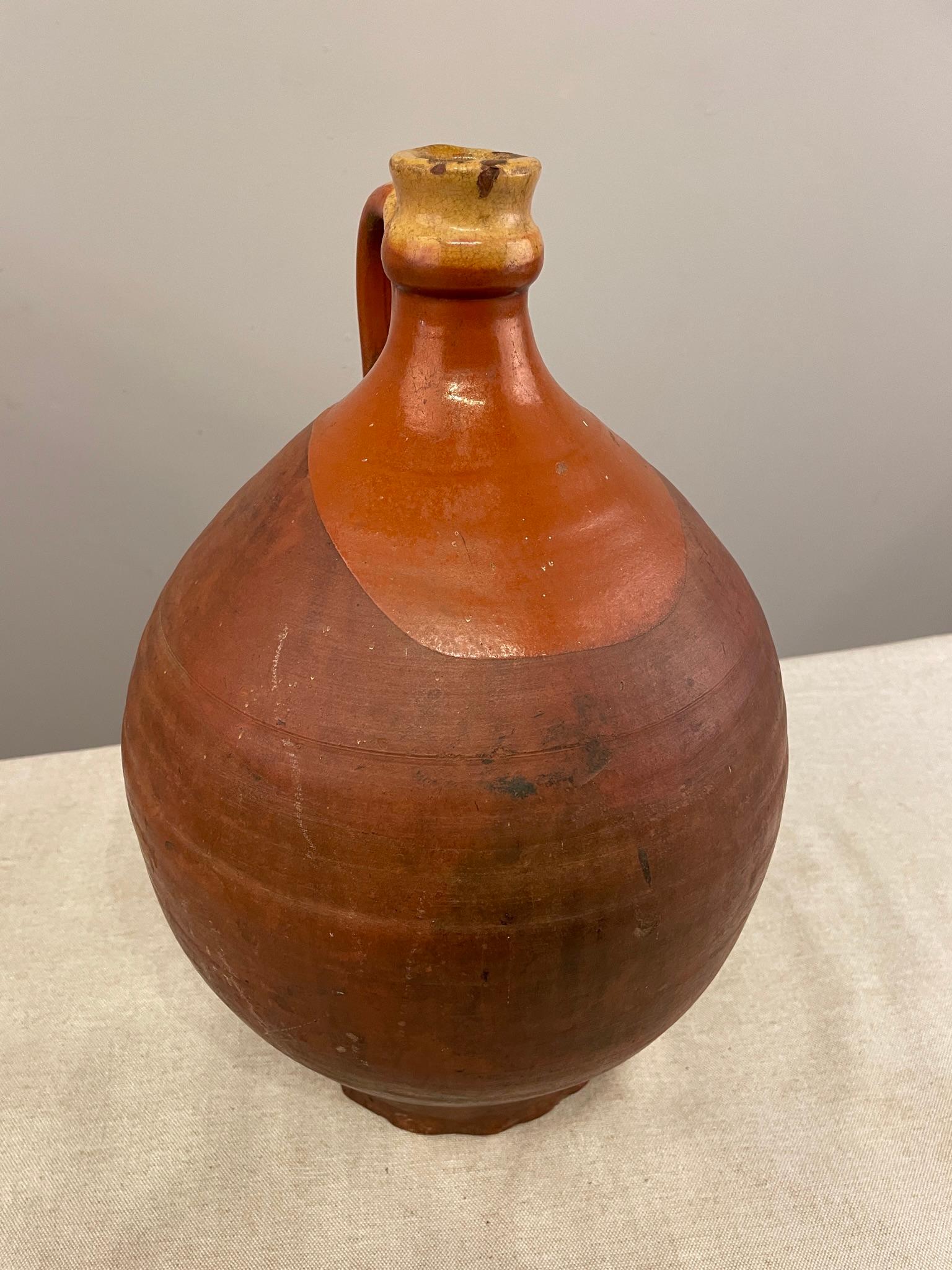 Early 19th Century French Terracotta Water Jug For Sale 1