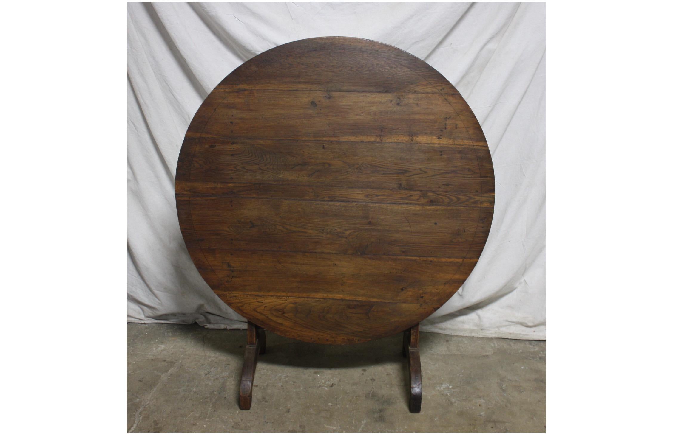 Oak Early 19th Century French Tilt-Top Table