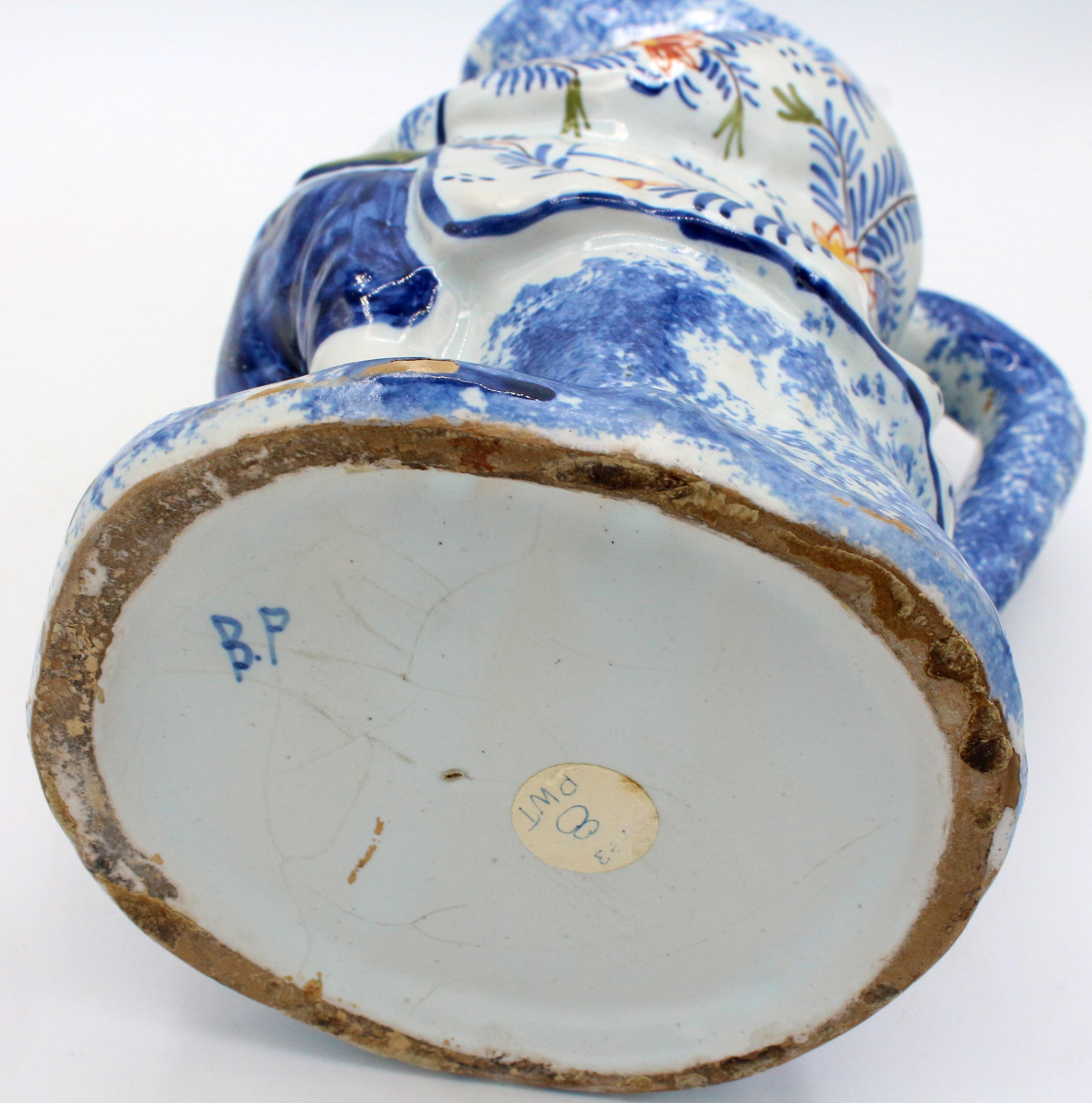 Ceramic Early 19th Century French Toby Jug, Faience