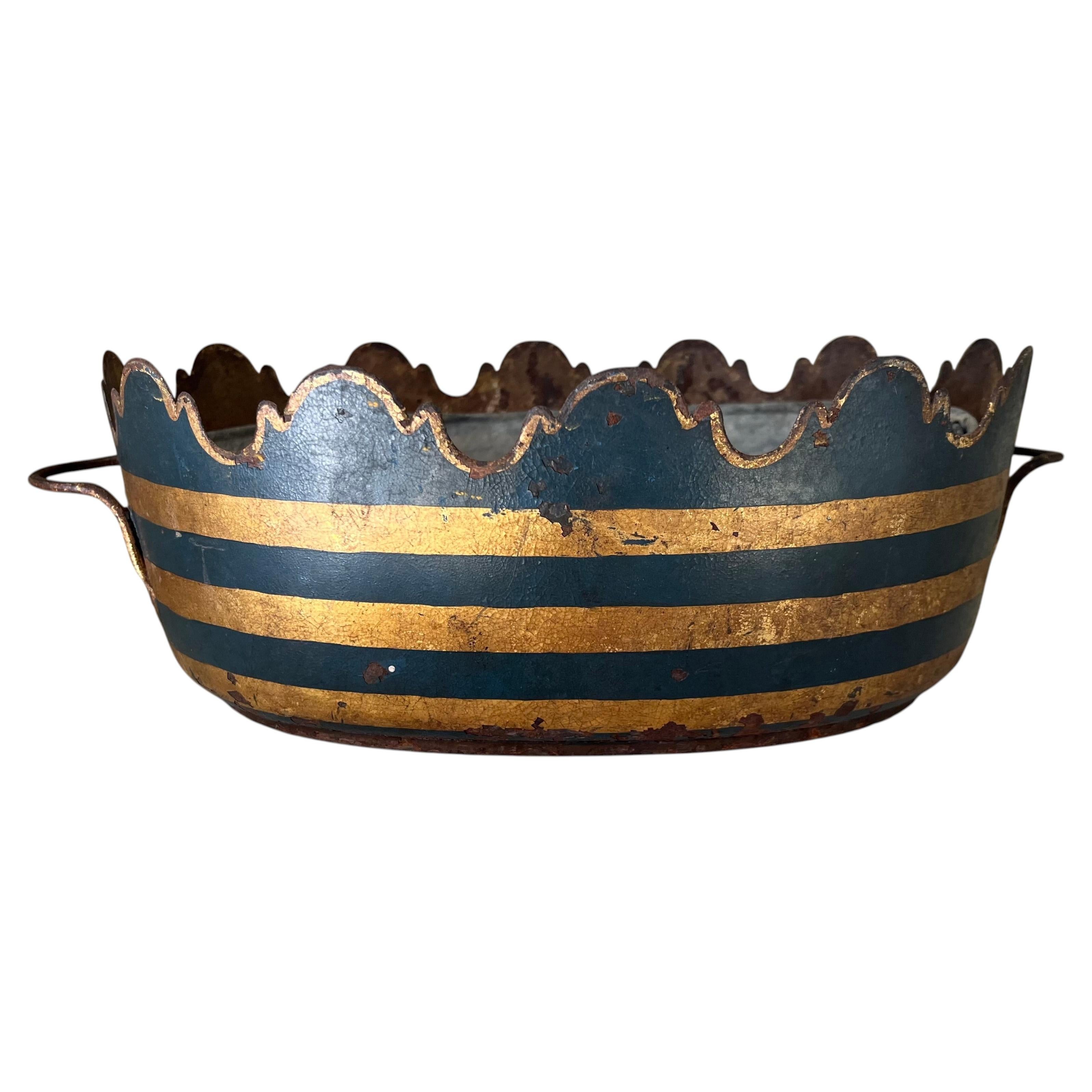 Early 19th Century French Tole Monteith or Jardiniere Cachepot
