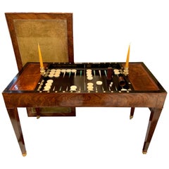 Antique Early 19th Century French Tric-Trac or Backgammon Games Table