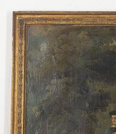 Early 19th Century French Trumeau of a Gentleman Naturalist