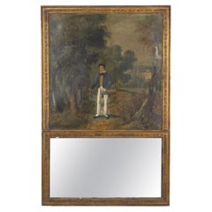 Early 19th Century French Trumeau of a Gentleman Naturalist