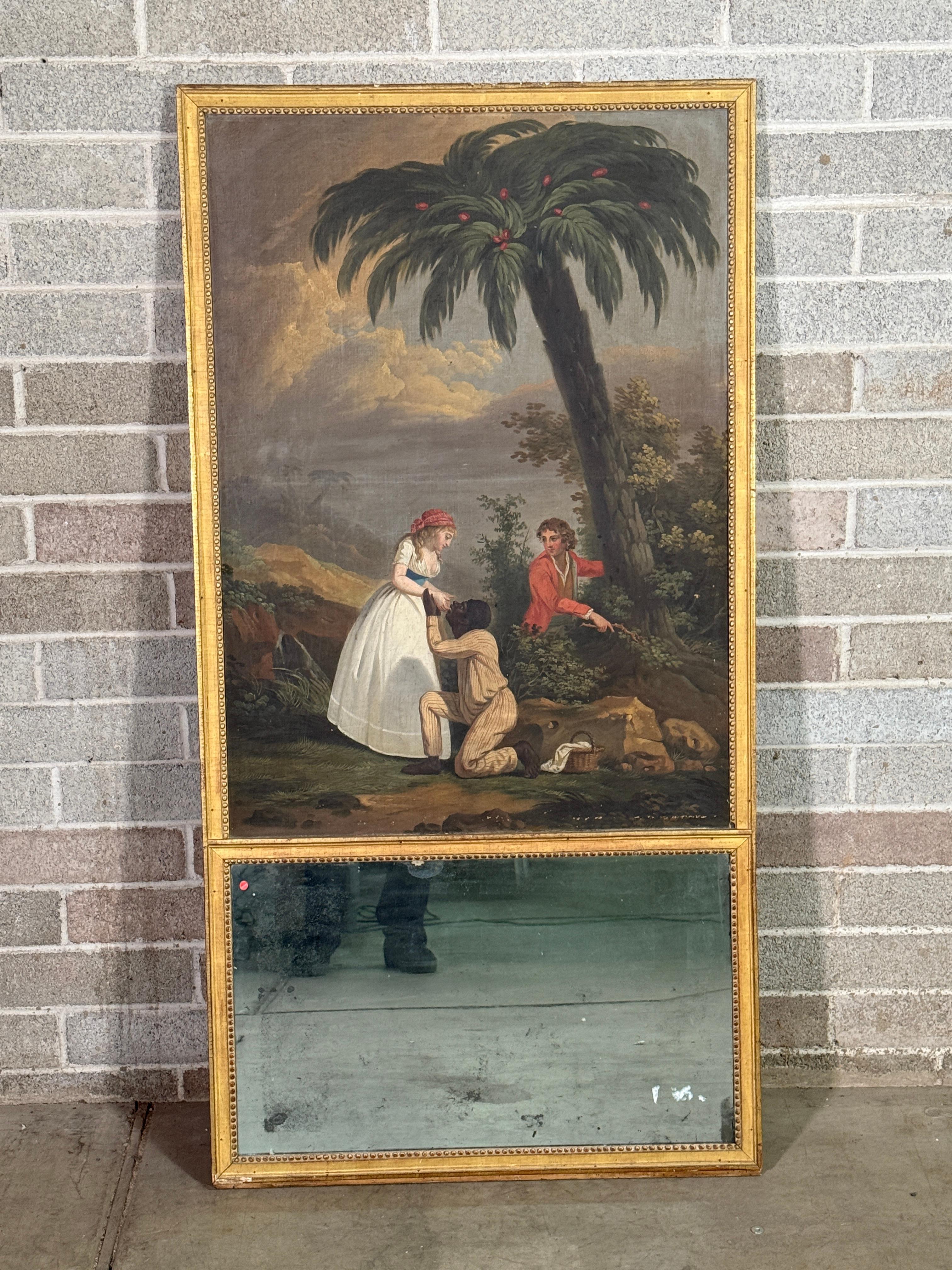 Early 19th Century French Trumeau Painting In Good Condition For Sale In Scottsdale, AZ