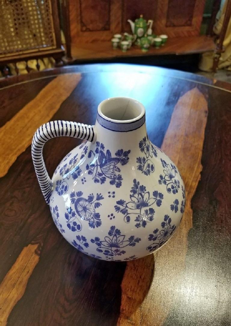 Presenting a very rare early 19th century French Utzschneider & Cie Sarreguemines Pitcher….Fleurus. Pattern.

The pitcher is a classical French Sarreguemines piece of pottery, from circa 1830.

This is an early piece of French transferware with