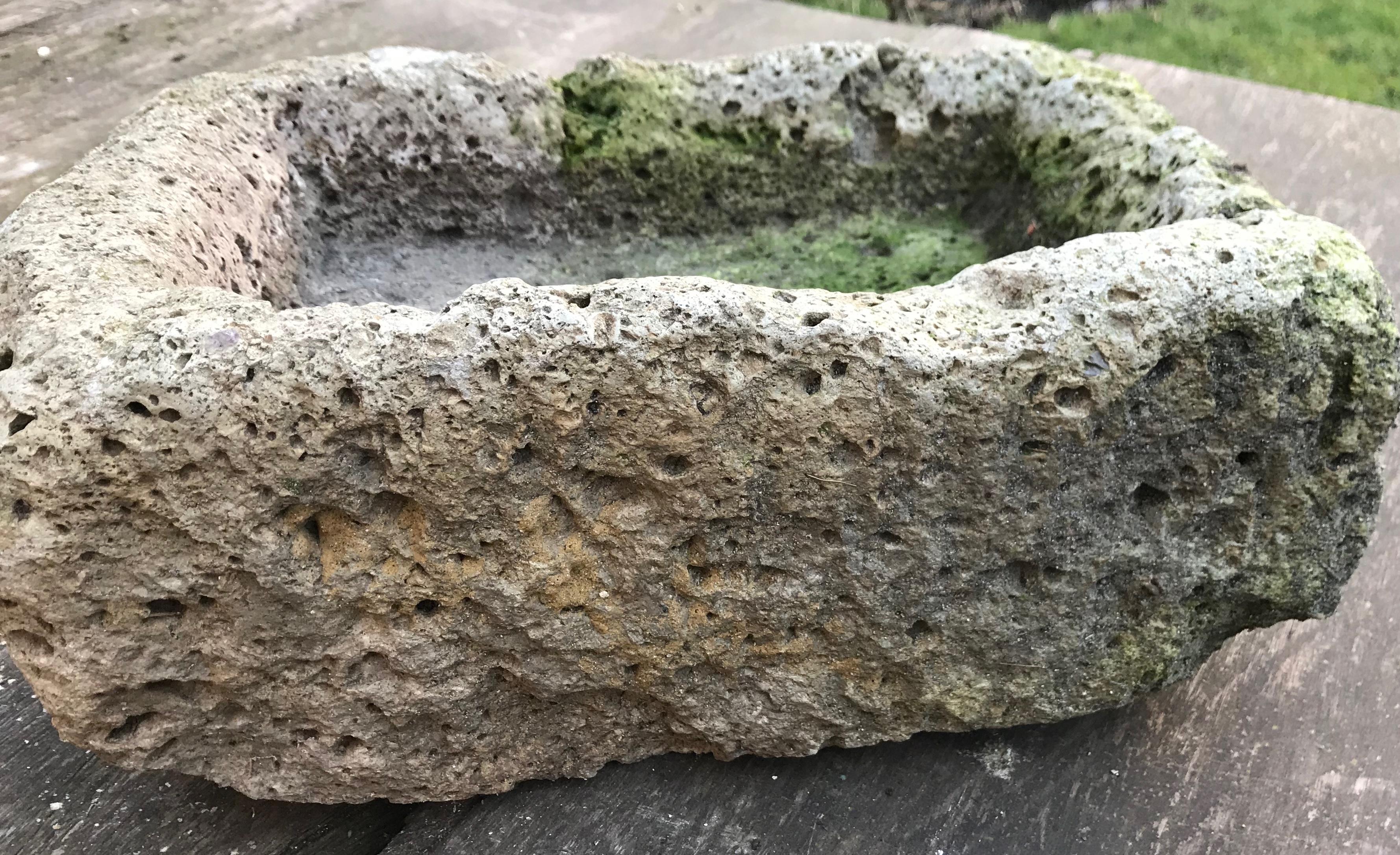 Rustic Early 19th Century French Volcanic Rock Trough /Sink/ Fountain Basin For Sale