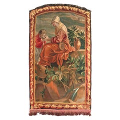 Early 19th Century French Wall Hanging Hand Woven Aubusson Tapestry