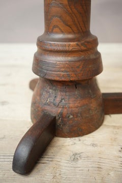 Early 19th century French walnut and oak lamp table