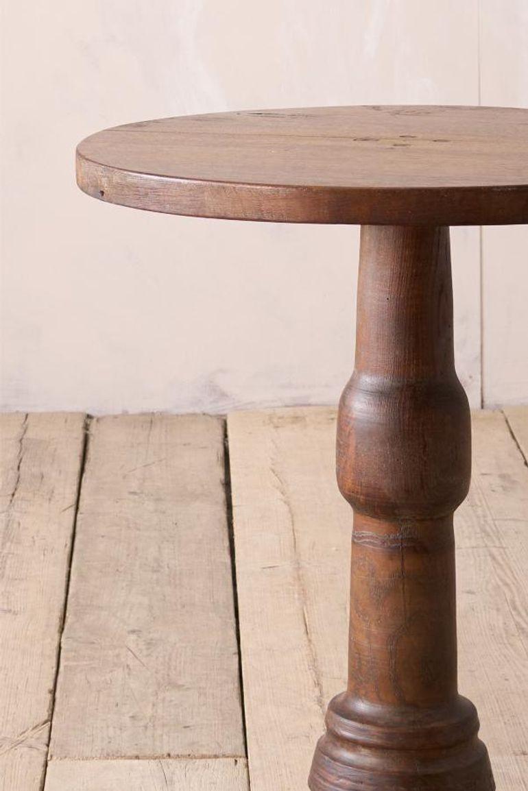 Early 19th century French walnut and oak lamp table 2