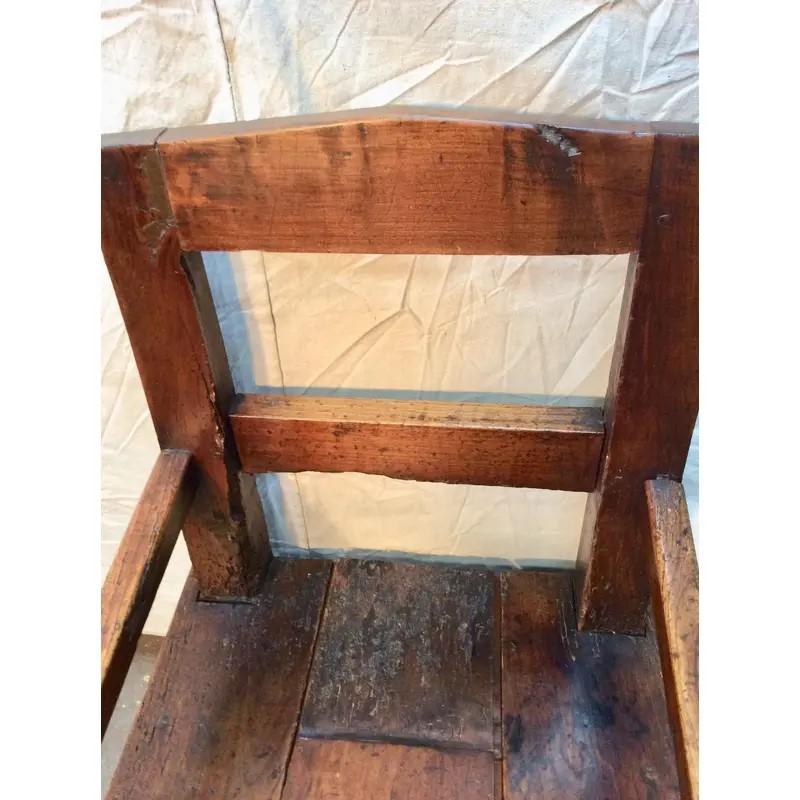 Early 19th Century French Walnut Armchair For Sale 4