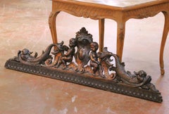 Early 19th Century French Walnut Carved Pediment with Putti Figures