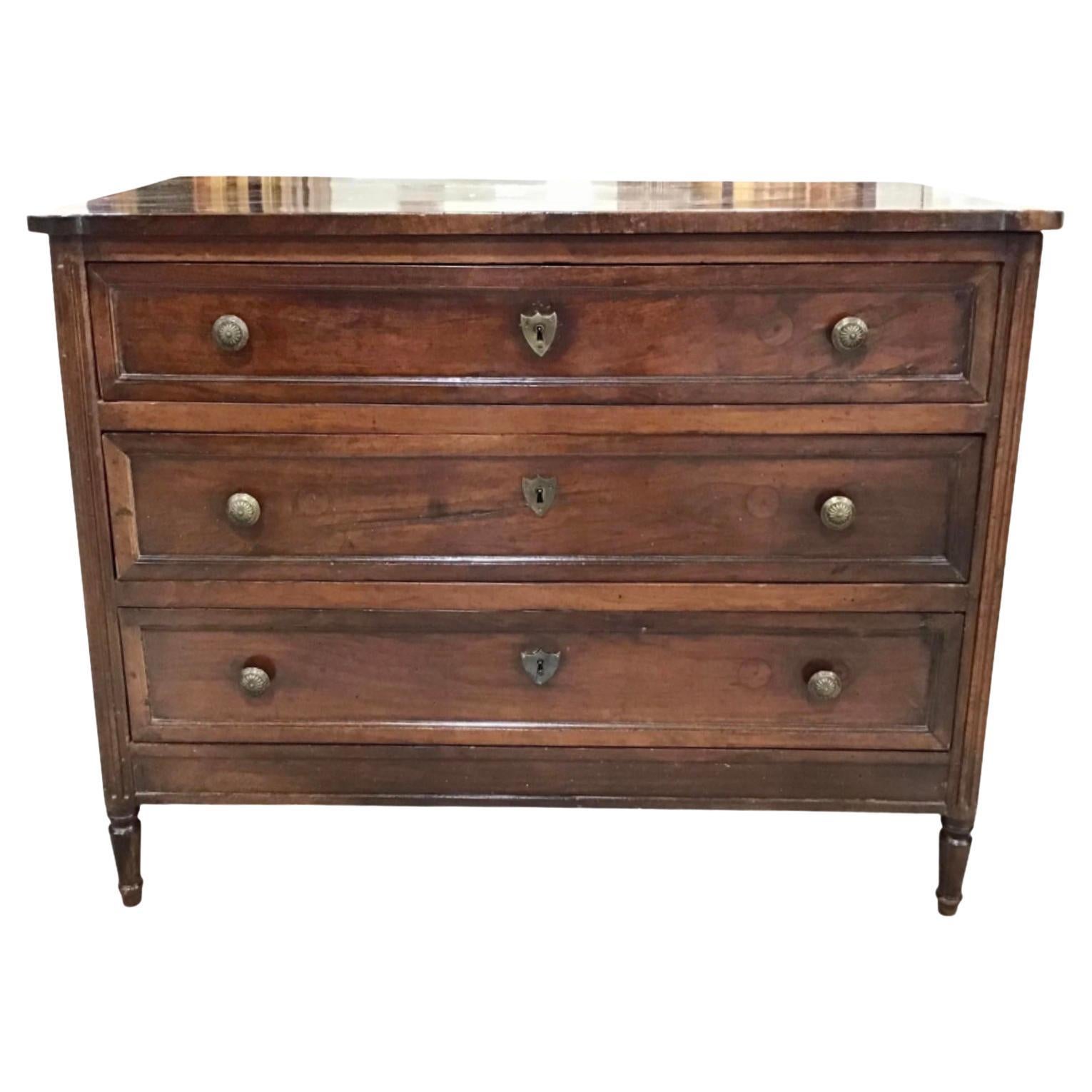 Early 19th Century French Walnut Directoire Commode