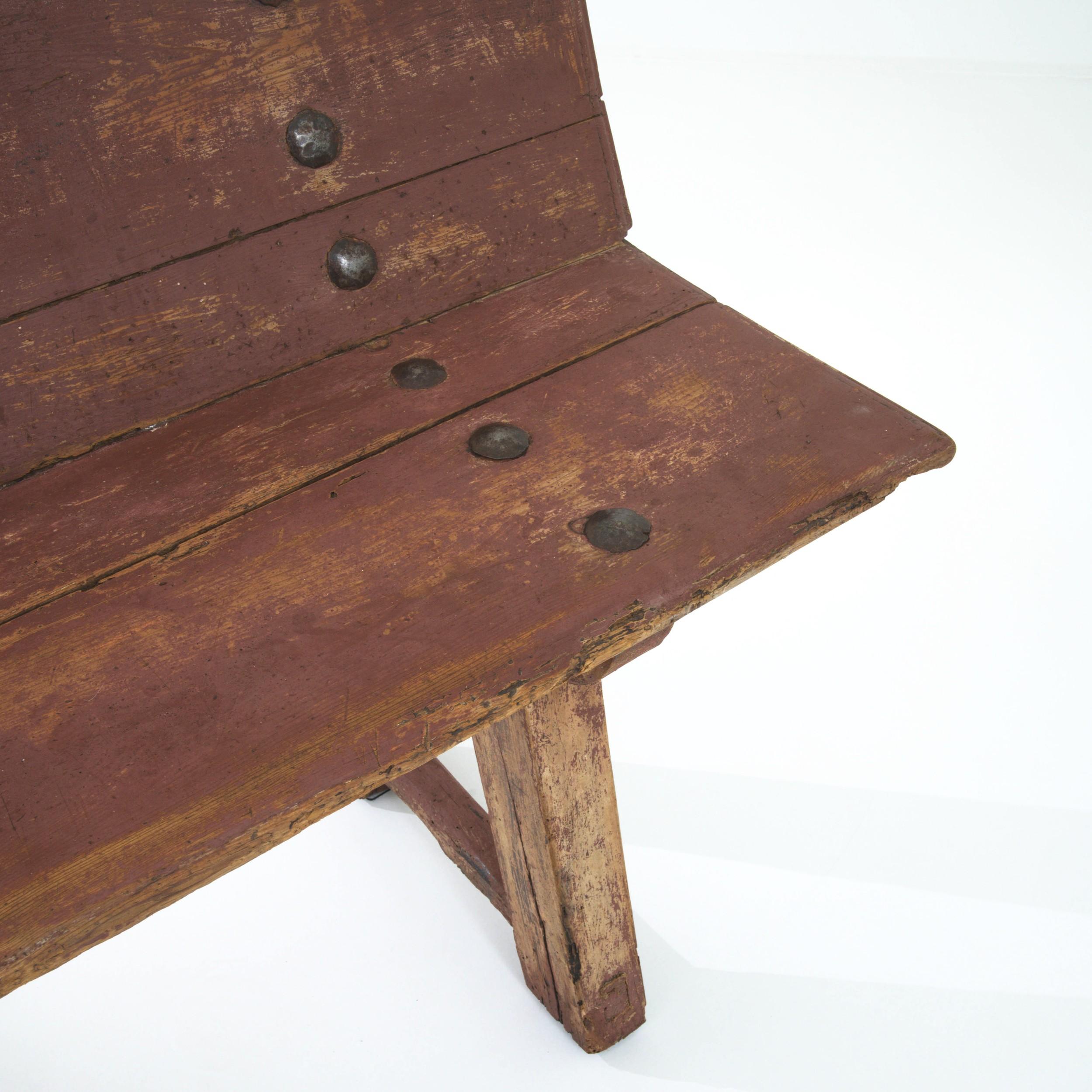 Early 19th Century French Wooden Bench For Sale 8
