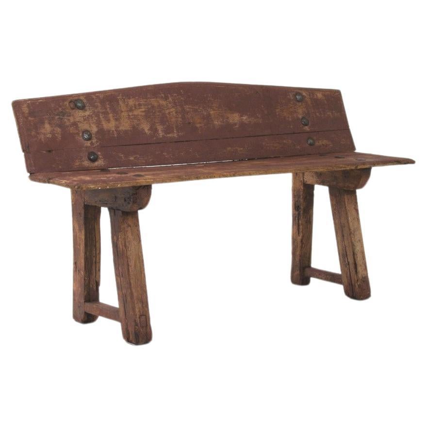 Early 19th Century French Wooden Bench
