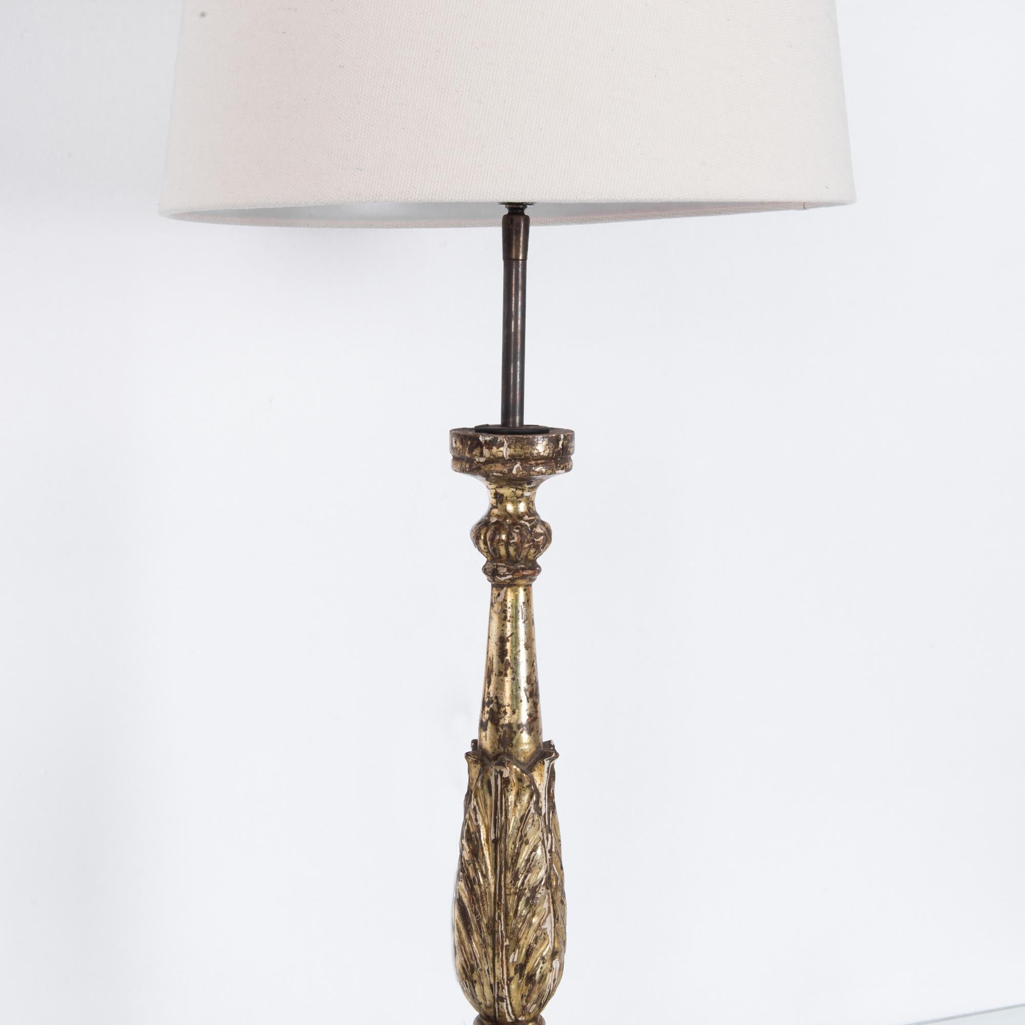 French Provincial Early 19th Century French Wooden Table Lamp