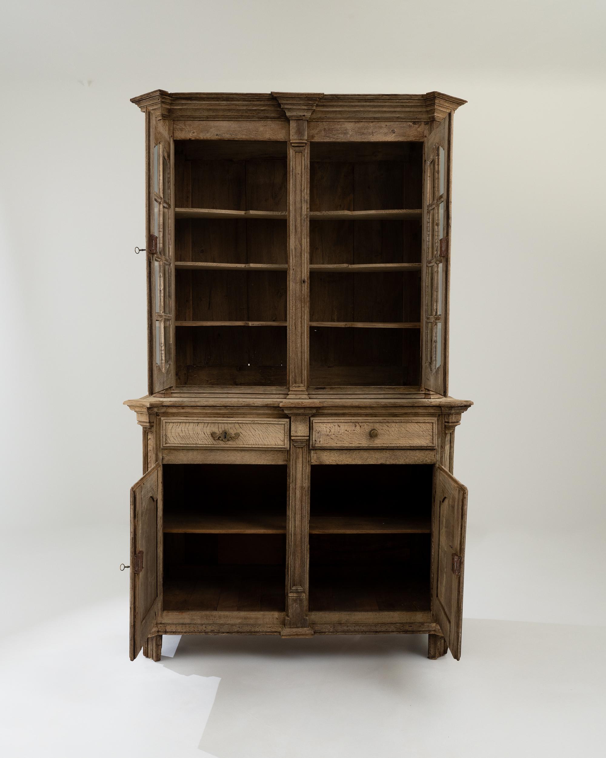 French Provincial Early 19th Century French Wooden Vitrine  For Sale