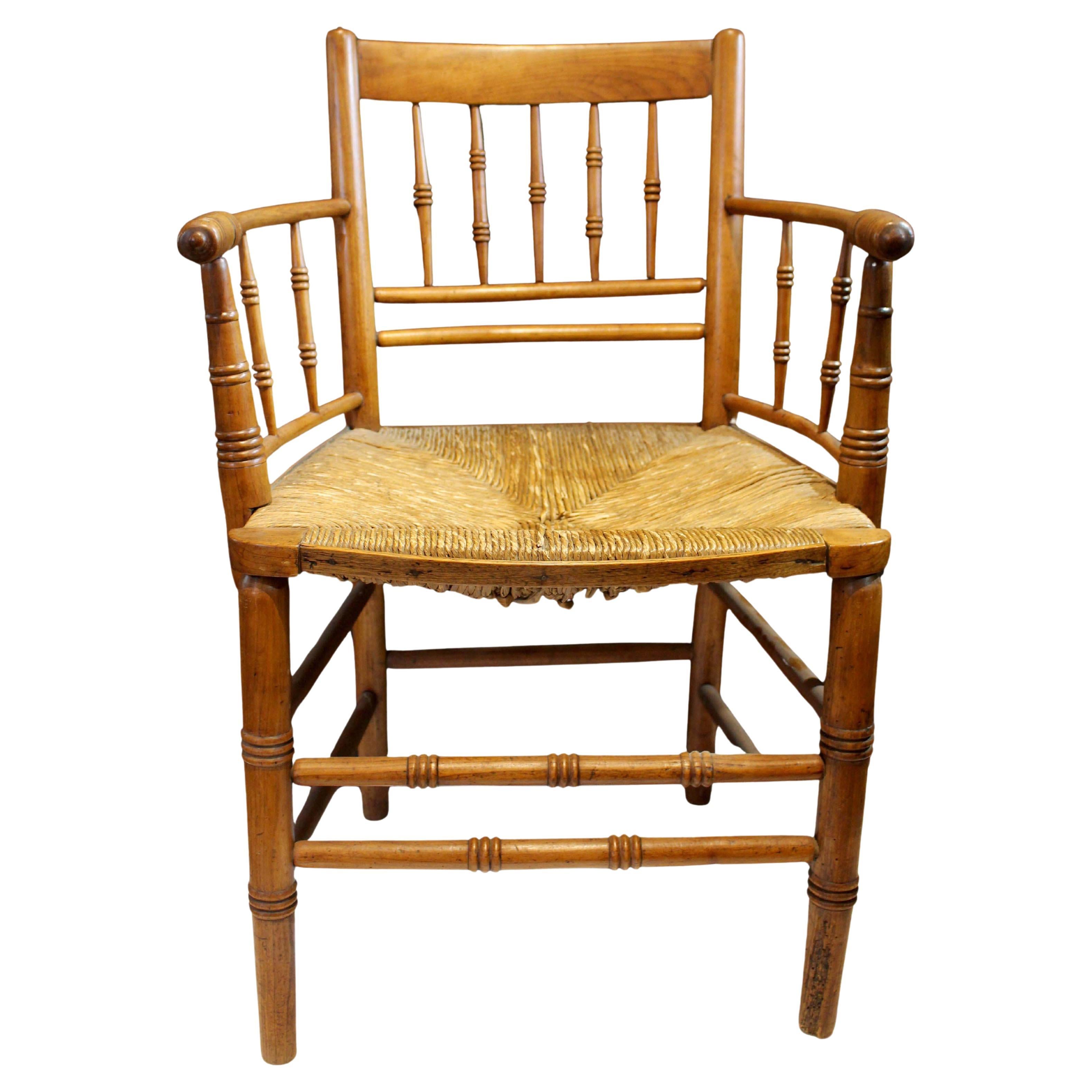 Early 19th Century Fruitwood Arm Chair, English