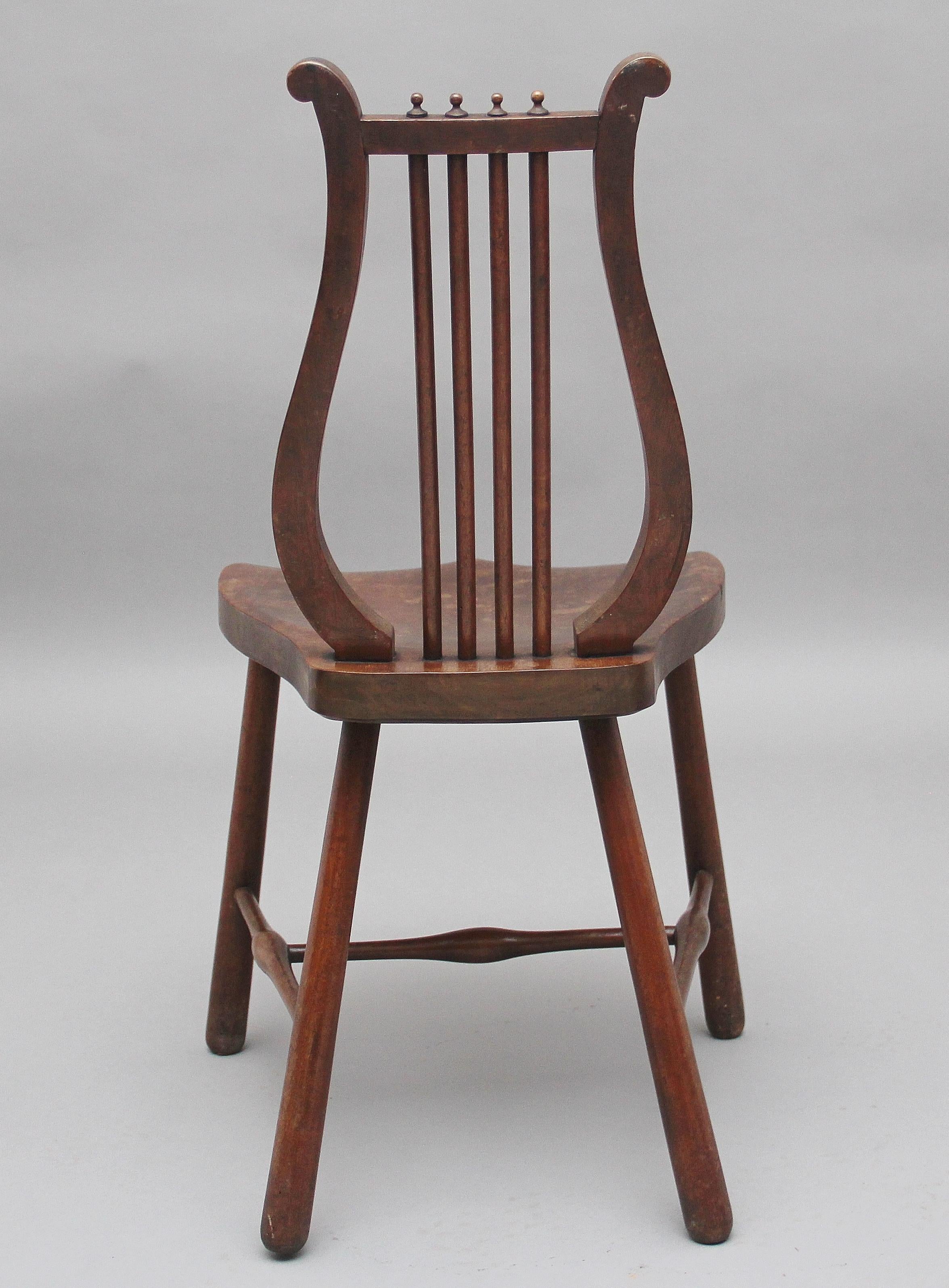 Georgian Early 19th Century Fruitwood Country Side Chair