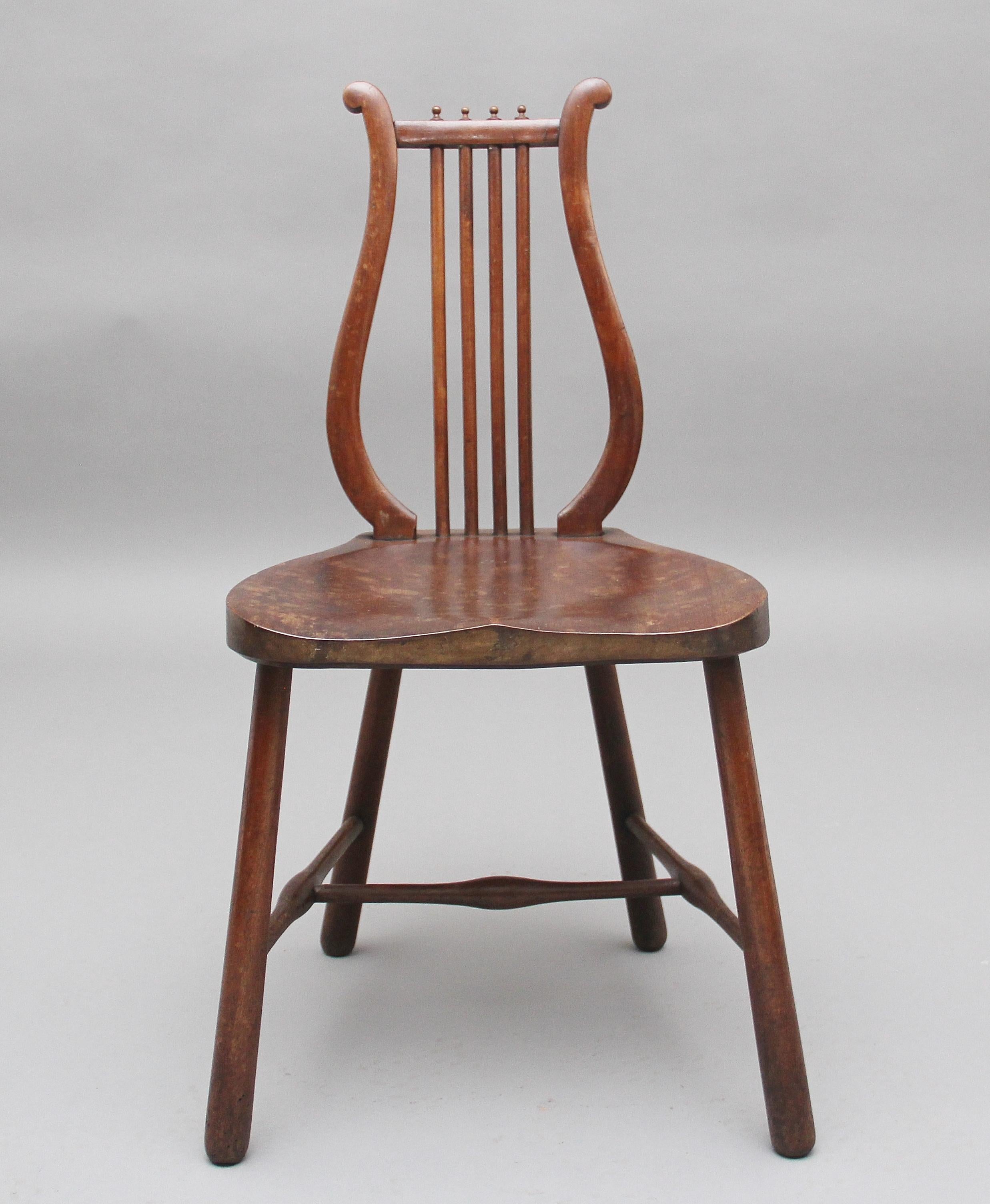 Early 19th Century Fruitwood Country Side Chair In Good Condition In Martlesham, GB