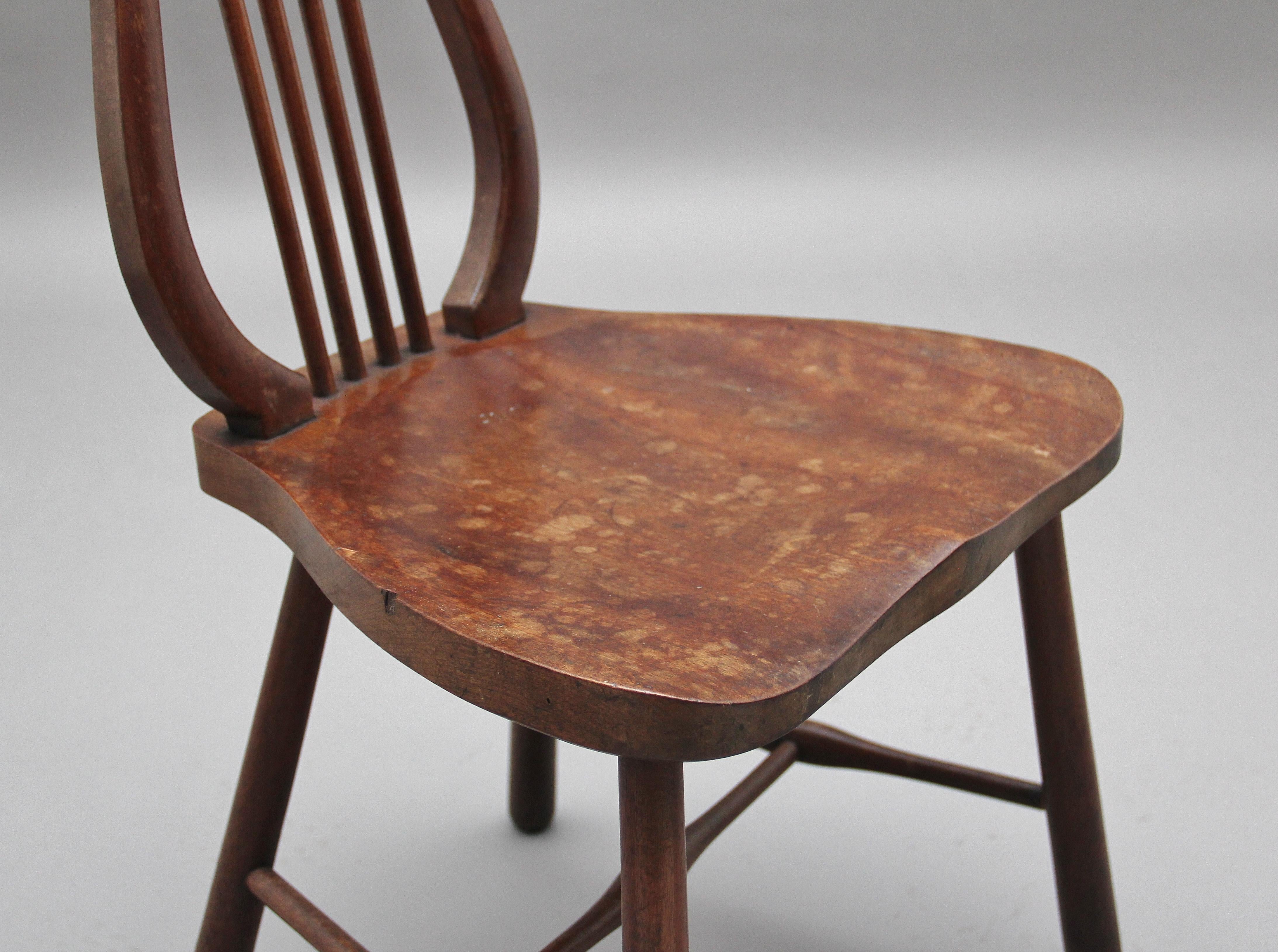 Early 19th Century Fruitwood Country Side Chair 1