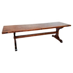 Table de ferme / table de réfectoire en bois fruitier du début du 19e siècle