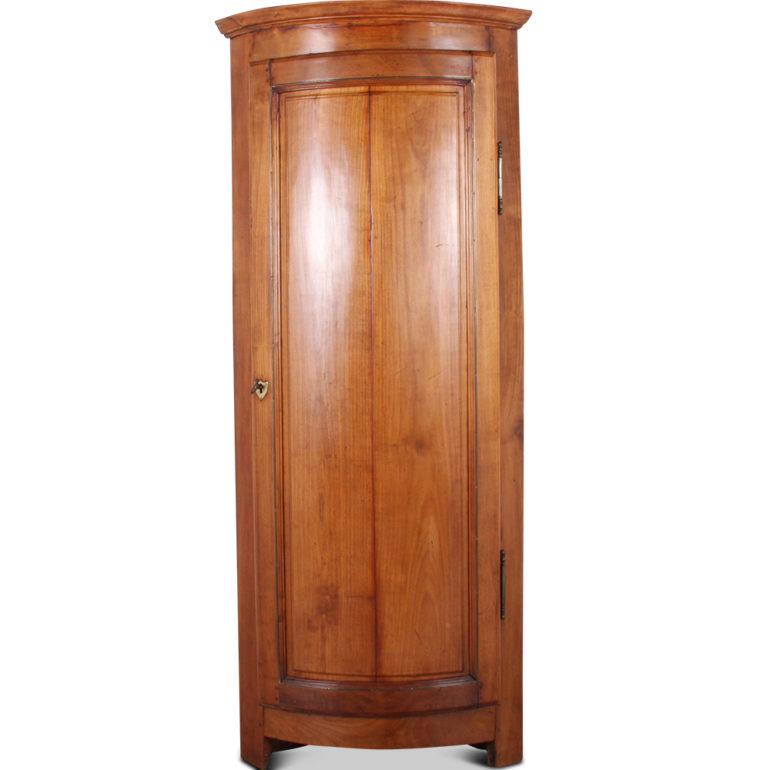 French Early 19th Century Fruitwood Period Empire Corner Cabinet