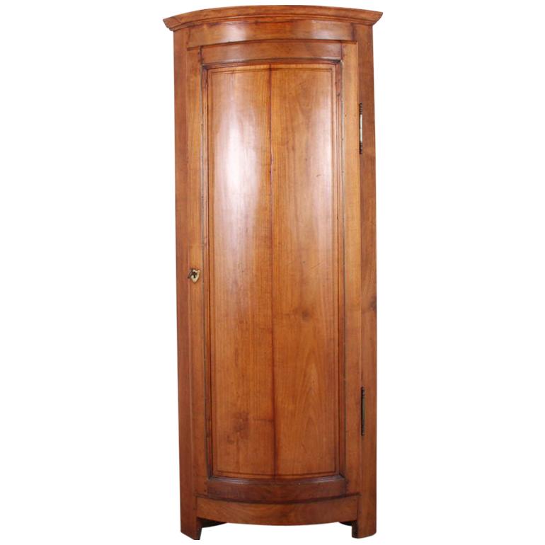 Early 19th Century Fruitwood Period Empire Corner Cabinet