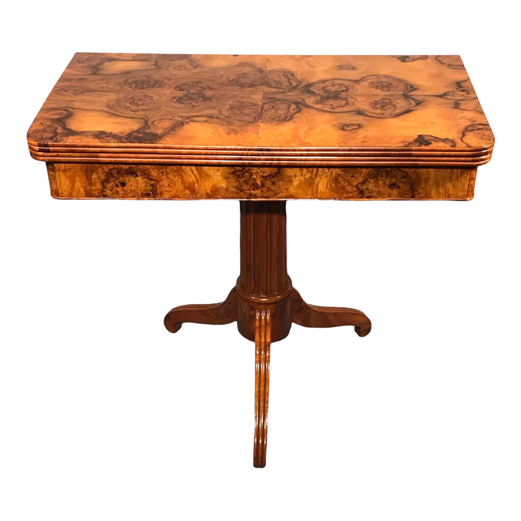 Walnut Early 19th Century Game Table, South German, 1810-20 For Sale