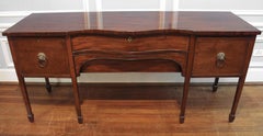 Early 19th Century George III English Serpentine Form Sideboard