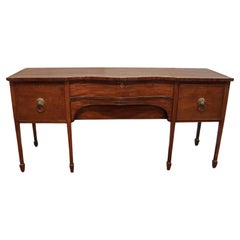 Early 19th Century George III English Serpentine Form Sideboard