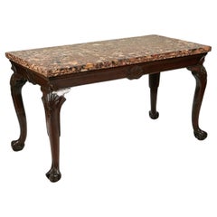 Early 19th Century George III Irish Side Table with Arrabida Breccia Marble Top