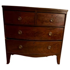 Early 19th-Century George III Mahogany Bow-Front Chest of Drawers, UK
