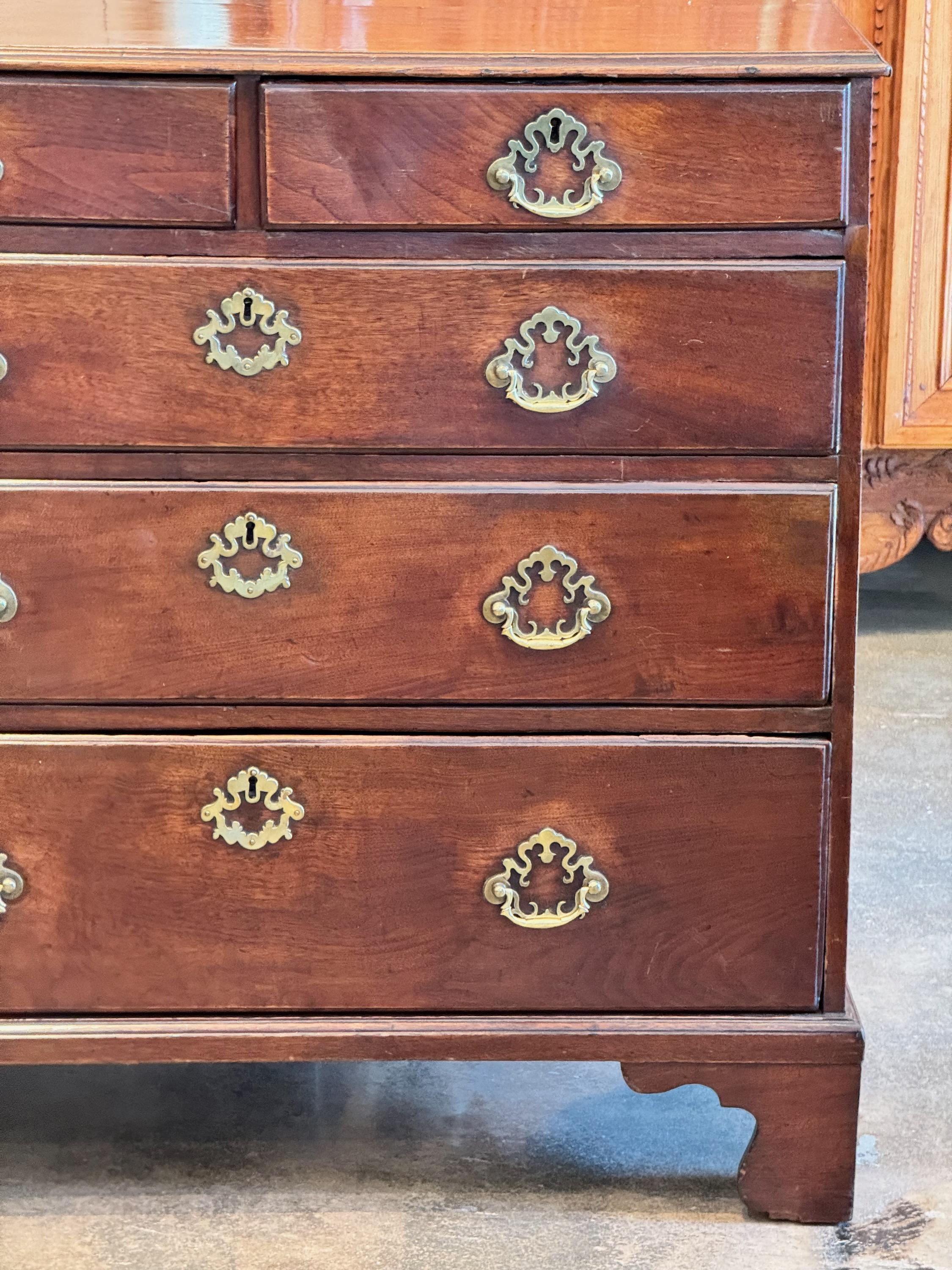 Early 19th Century George III Mahogany Chest In Good Condition For Sale In Charlottesville, VA