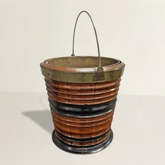 Cubo de turba de caoba de principios del siglo XIX Jorge III