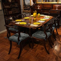 Early 19th Century George III Mahogany Table with One Expanding Leaf