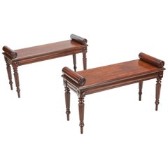 Early 19th Century George III Pair of Tatham Hall Benches