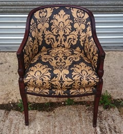 Early 19th Century George III Period Mahogany Antique Library Chair