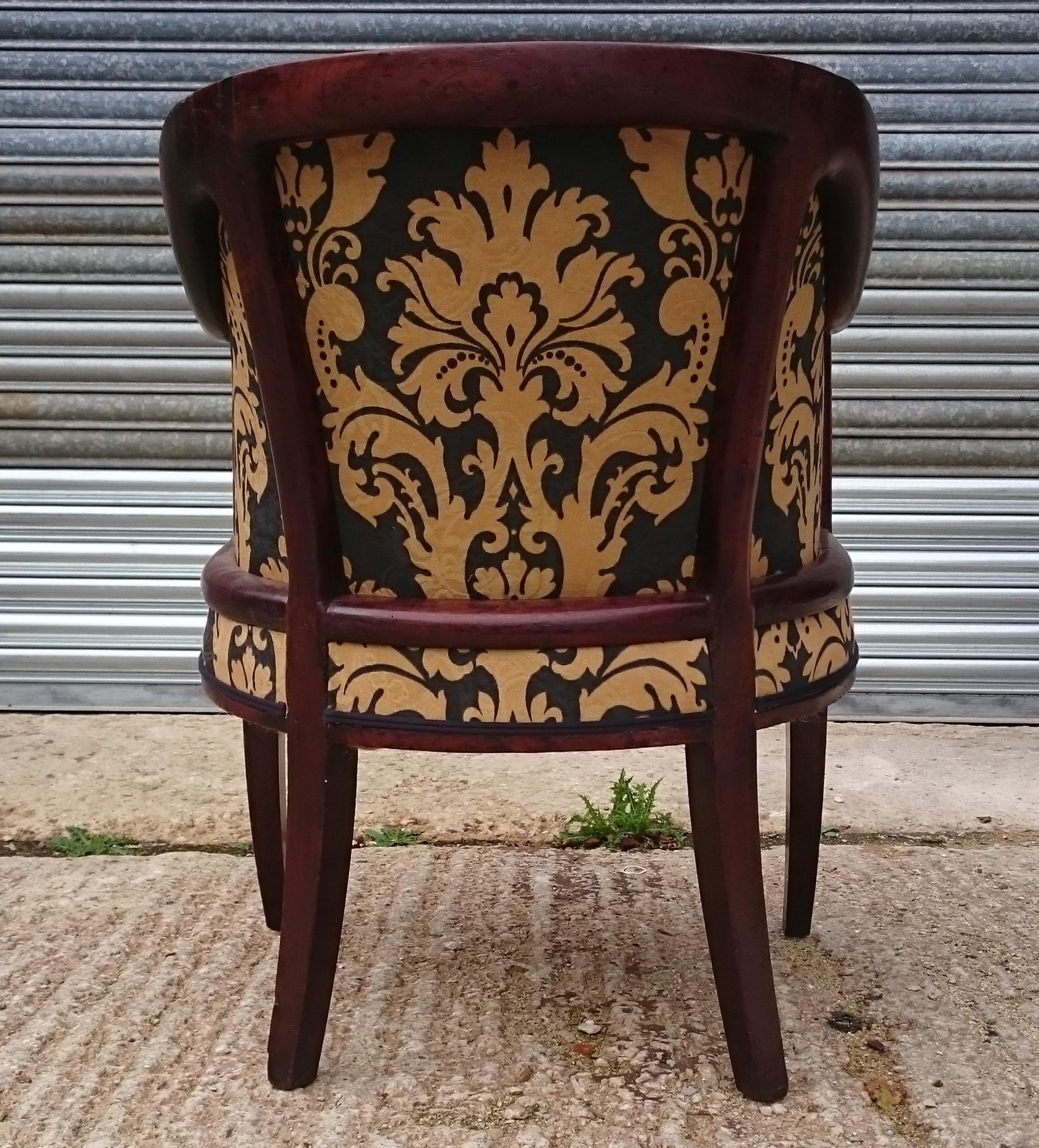 Early 19th Century George III Period Mahogany Antique Library Chair For Sale 2