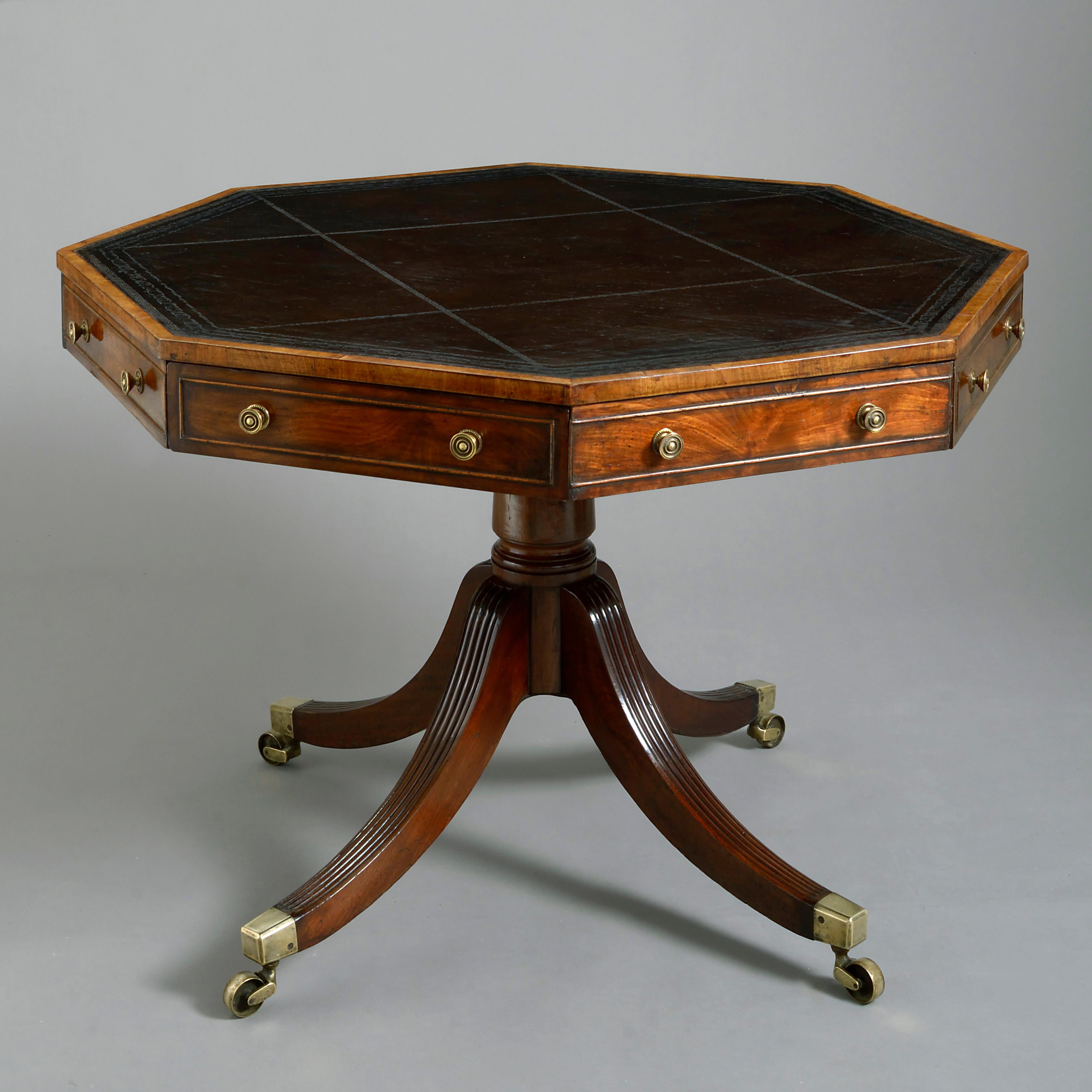 English Early 19th Century George III Period Mahogany Rent Table