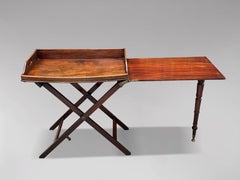 Early 19th Century George III Period Military Campaign Butlers Tray on Stand