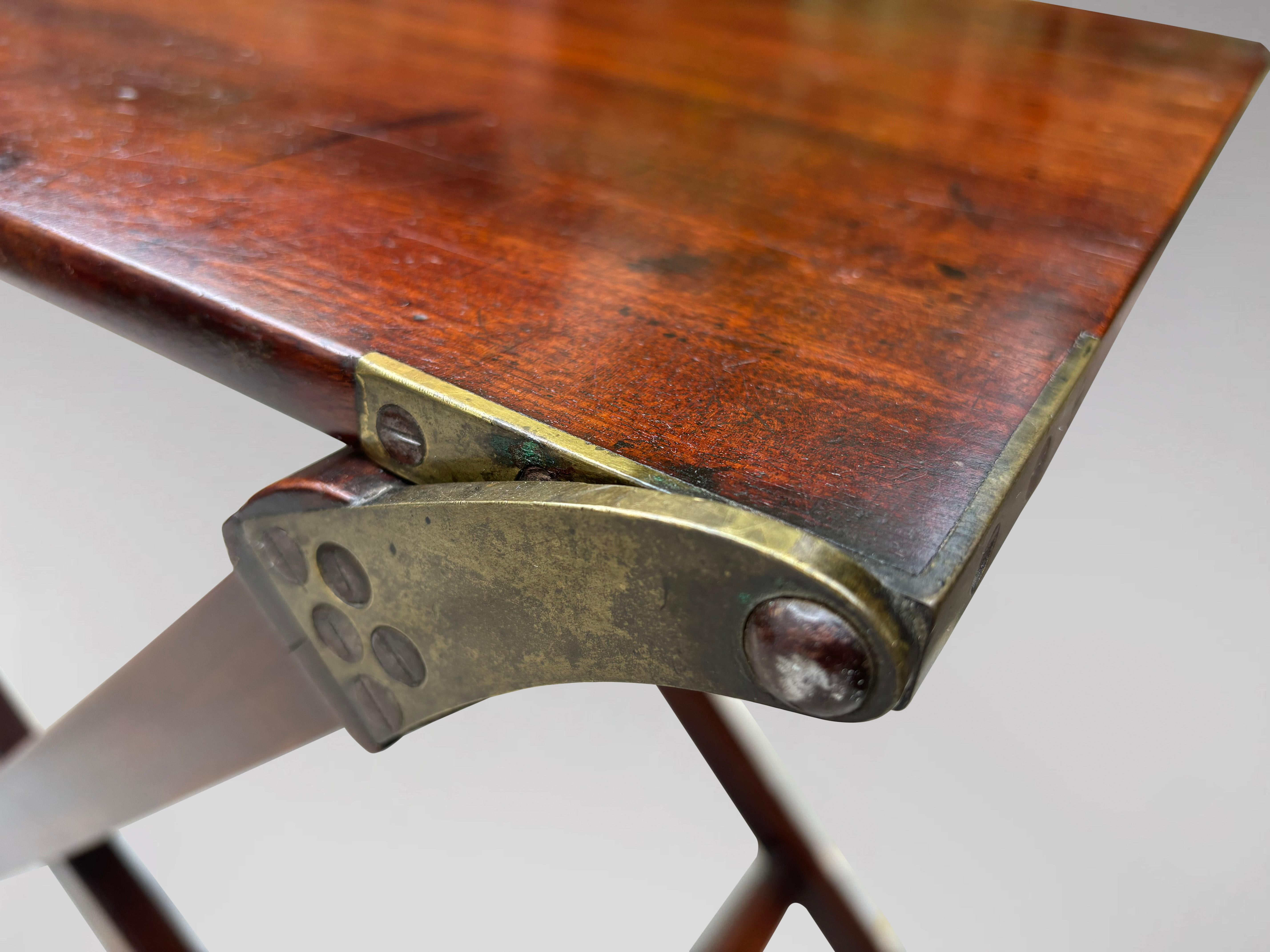 Early 19th Century George III Period Military Campaign Butlers Tray on Stand 3
