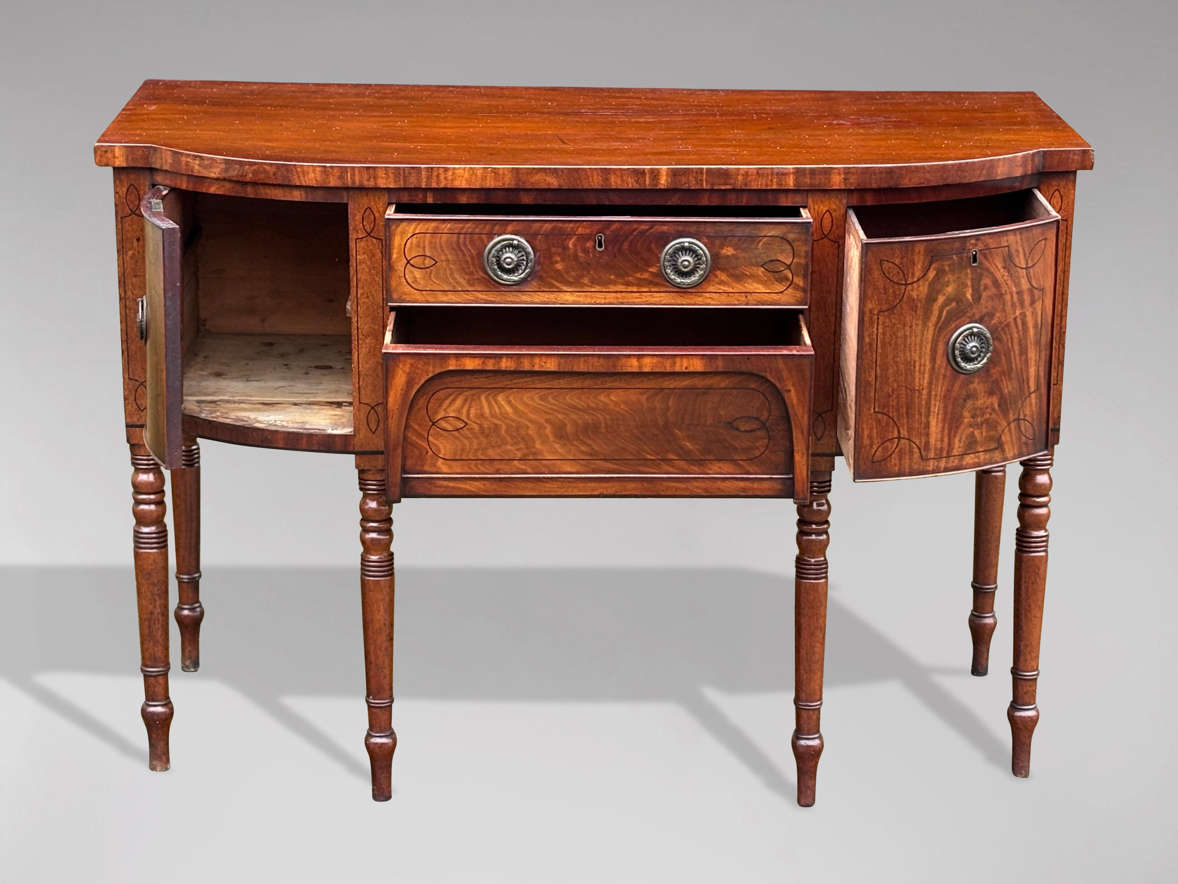 Polished Early 19th Century George III Period Sideboard For Sale