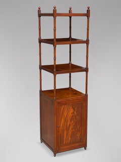 Early 19th Century George III Period Tall Mahogany Whatnot Music Stand