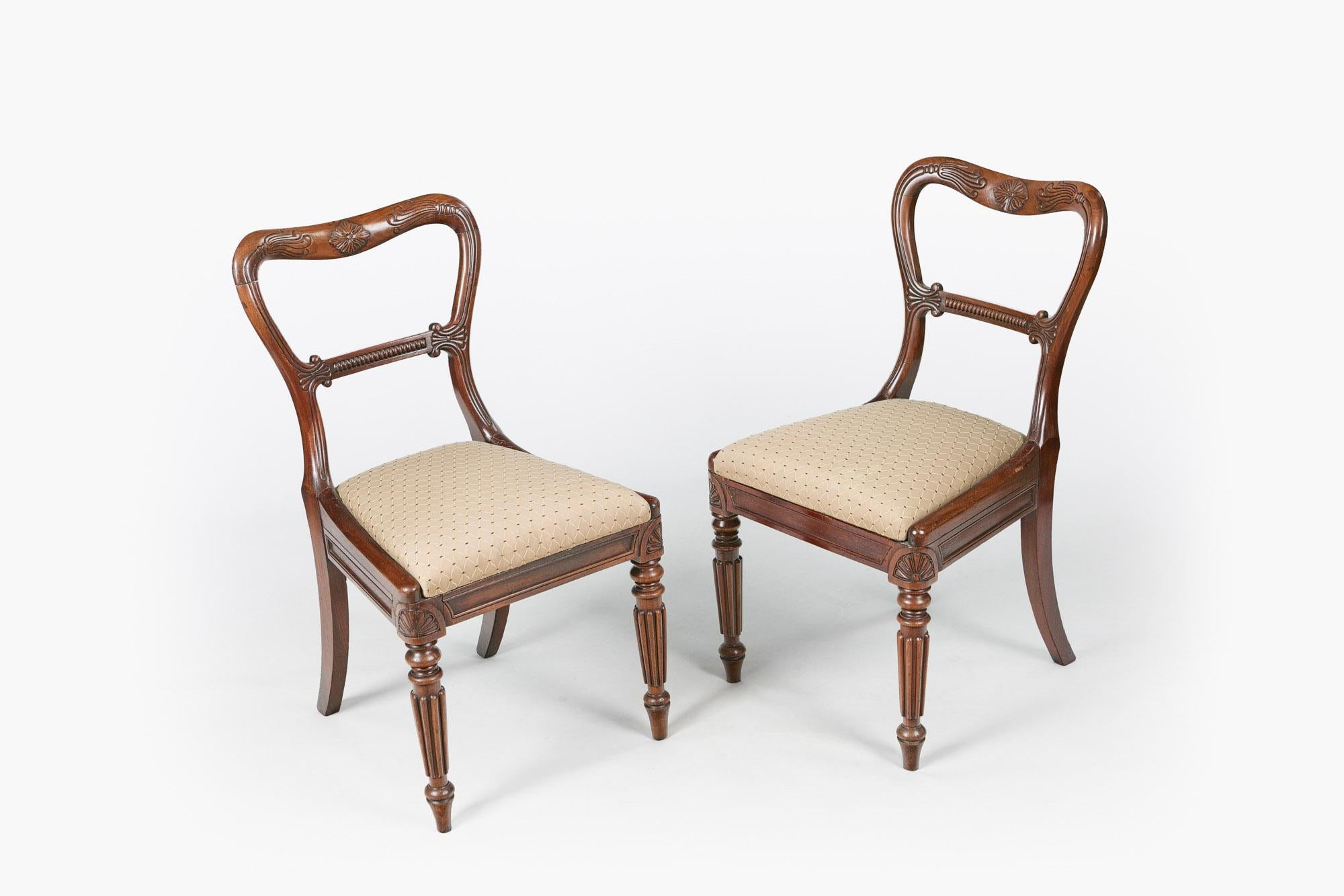 Paire de chaises George IV du début du XIXe siècle par Gillows of Lancaster and London Bon état - En vente à Dublin 8, IE