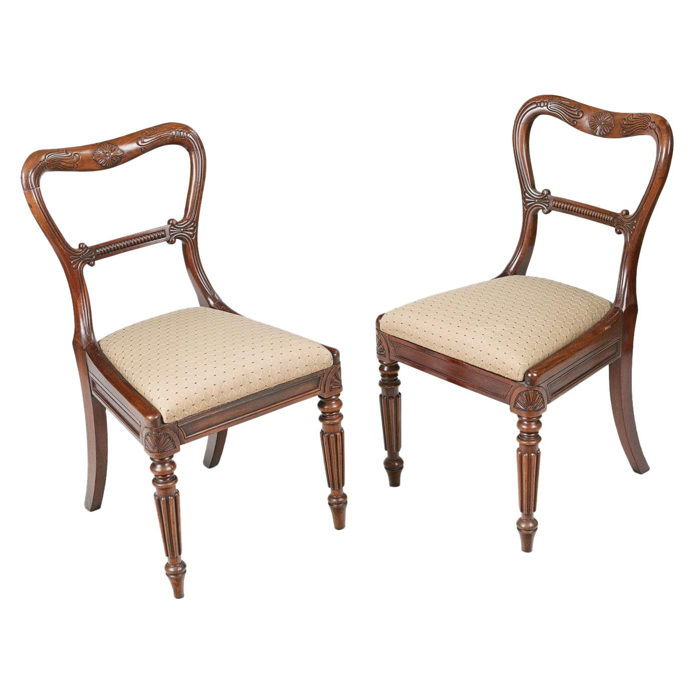 Early 19th Century George IV Pair of Chairs by Gillows of Lancaster and London For Sale