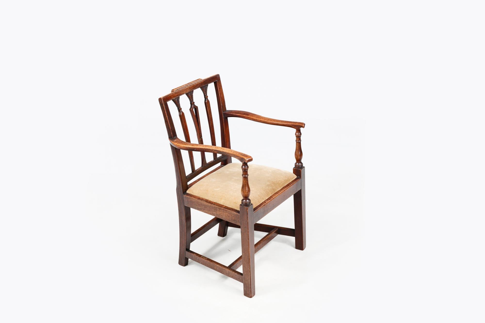 European Early 19th Century Georgian Children’s Mahogany Chair For Sale