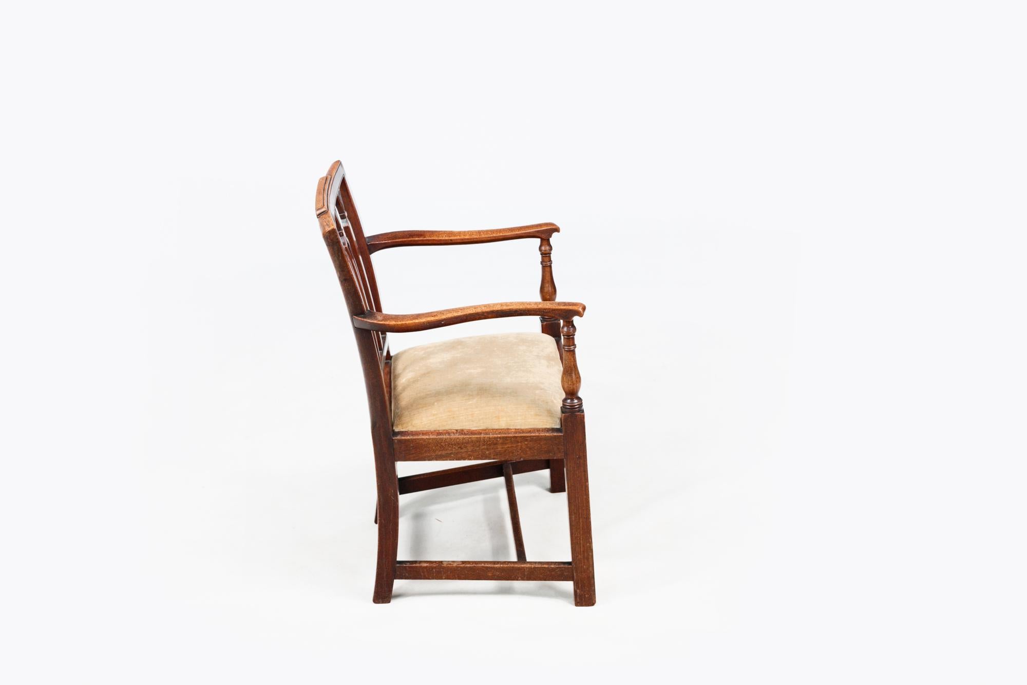 Carved Early 19th Century Georgian Children’s Mahogany Chair For Sale
