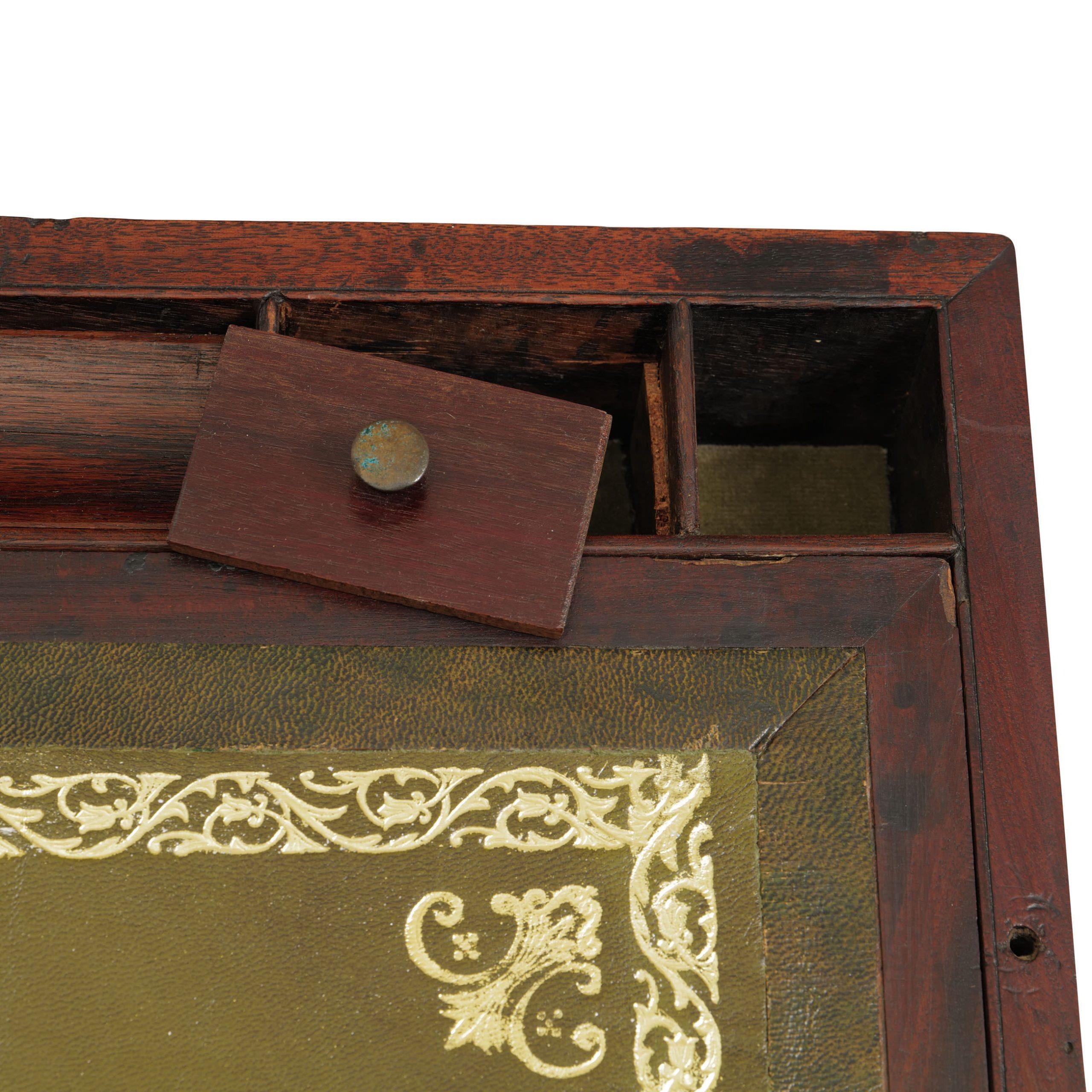 Early 19th Century Georgian English Travel Writing Box Mahogany In Good Condition For Sale In Münster, DE