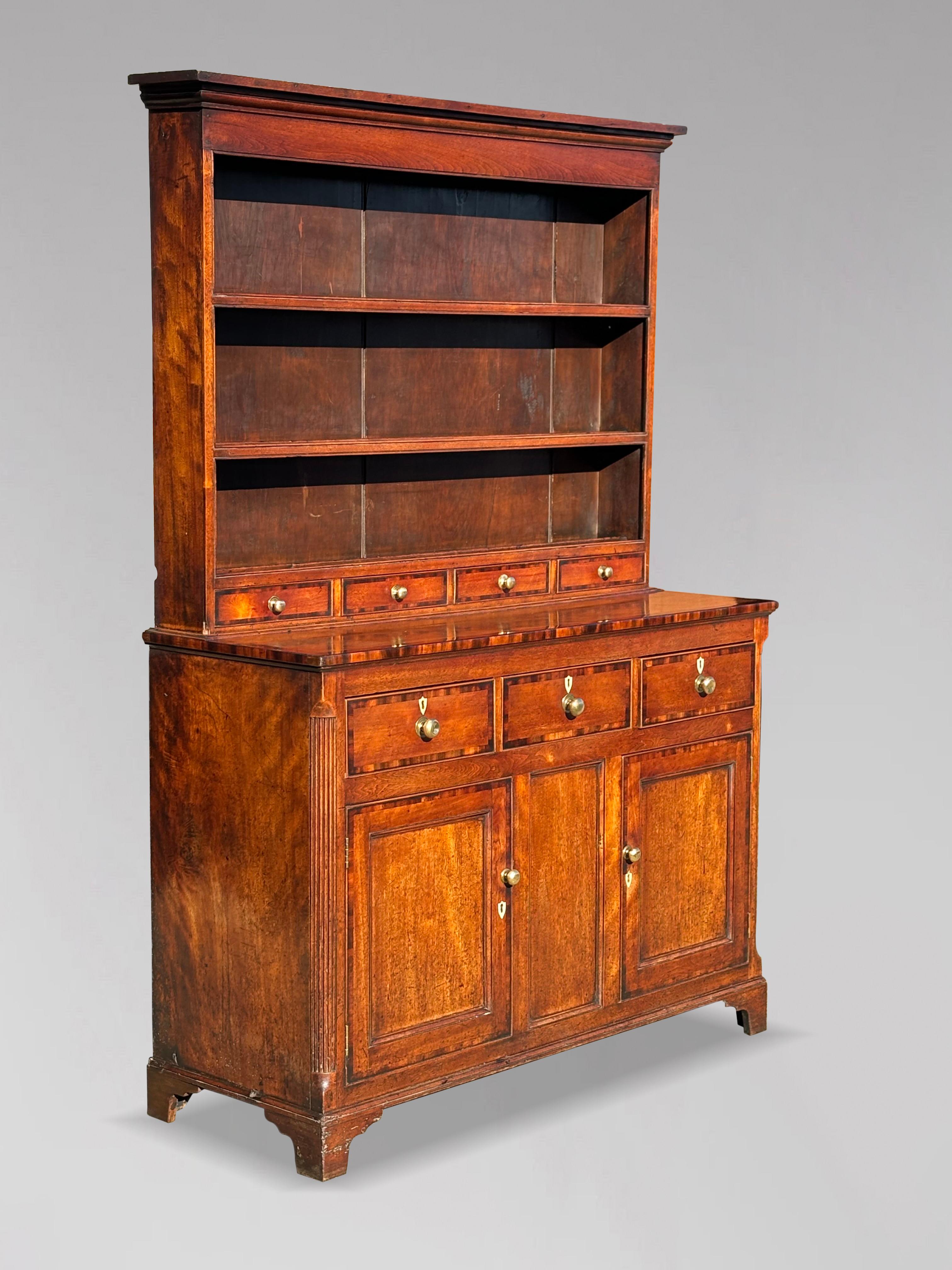 George III Early 19th Century Georgian Fruitwood Dresser and Rack